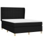 vidaXL Boxspringbett mit Matratze Schwarz 140x200 cm Stoff vidaXL Boxspringbett mit Matratze Schwarz 140x200 cm Stoff