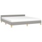 vidaXL Bettgestell mit Kopfteil Hellgrau 160x200 cm Stoff vidaXL Bettgestell mit Kopfteil Hellgrau 160x200 cm Stoff