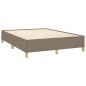 vidaXL Boxspringbett mit Matratze Taupe 140x200 cm Stoff vidaXL Boxspringbett mit Matratze Taupe 140x200 cm Stoff