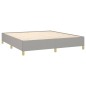vidaXL Boxspringbett mit Matratze Hellgrau 180x200 cm Stoff vidaXL Boxspringbett mit Matratze Hellgrau 180x200 cm Stoff