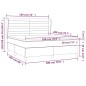 vidaXL Boxspringbett mit Matratze Hellgrau 180x200 cm Stoff vidaXL Boxspringbett mit Matratze Hellgrau 180x200 cm Stoff