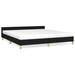vidaXL Bettgestell ohne Matratze Schwarz 180x200 cm Stoff