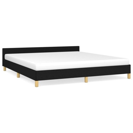 vidaXL Bettgestell ohne Matratze Schwarz 180x200 cm Stoff