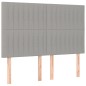 vidaXL Boxspringbett mit Matratze Hellgrau 140x190 cm Stoff vidaXL Boxspringbett mit Matratze Hellgrau 140x190 cm Stoff
