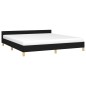 vidaXL Bettgestell ohne Matratze Schwarz 180x200 cm Stoff vidaXL Bettgestell ohne Matratze Schwarz 180x200 cm Stoff