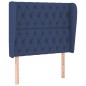 vidaXL Boxspringbett mit Matratze Blau 90x200 cm Stoff vidaXL Boxspringbett mit Matratze Blau 90x200 cm Stoff