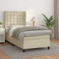 vidaXL Boxspringbett mit Matratze Creme 80x200 cm Kunstleder vidaXL Boxspringbett mit Matratze Creme 80x200 cm Kunstleder