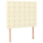vidaXL Boxspringbett mit Matratze Creme 80x200 cm Kunstleder vidaXL Boxspringbett mit Matratze Creme 80x200 cm Kunstleder