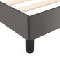Bettgestell mit Kopfteil Grau 180x200 cm Kunstleder Bettgestell mit Kopfteil Grau 180x200 cm Kunstleder