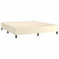vidaXL Boxspringbett mit Matratze Creme 180x200 cm Kunstleder vidaXL Boxspringbett mit Matratze Creme 180x200 cm Kunstleder