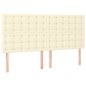 vidaXL Boxspringbett mit Matratze Creme 180x200 cm Kunstleder vidaXL Boxspringbett mit Matratze Creme 180x200 cm Kunstleder