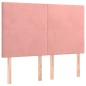 vidaXL Boxspringbett mit Matratze Rosa 140x200 cm Samt vidaXL Boxspringbett mit Matratze Rosa 140x200 cm Samt