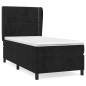 vidaXL Boxspringbett mit Matratze Schwarz 100x200 cm Samt vidaXL Boxspringbett mit Matratze Schwarz 100x200 cm Samt