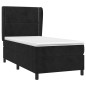 vidaXL Boxspringbett mit Matratze Schwarz 100x200 cm Samt vidaXL Boxspringbett mit Matratze Schwarz 100x200 cm Samt