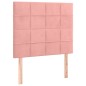 vidaXL Boxspringbett mit Matratze Rosa 80x200 cm Samt vidaXL Boxspringbett mit Matratze Rosa 80x200 cm Samt