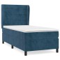 vidaXL Boxspringbett mit Matratze Dunkelblau 100x200 cm Samt vidaXL Boxspringbett mit Matratze Dunkelblau 100x200 cm Samt
