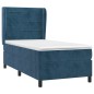 vidaXL Boxspringbett mit Matratze Dunkelblau 100x200 cm Samt vidaXL Boxspringbett mit Matratze Dunkelblau 100x200 cm Samt