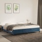 vidaXL Bettgestell Dunkelblau 200x200 cm Samt