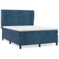 vidaXL Boxspringbett mit Matratze Dunkelblau 140x190 cm Samt vidaXL Boxspringbett mit Matratze Dunkelblau 140x190 cm Samt