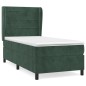 vidaXL Boxspringbett mit Matratze Dunkelgrün 90x200 cm Samt vidaXL Boxspringbett mit Matratze Dunkelgrün 90x200 cm Samt