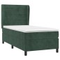 vidaXL Boxspringbett mit Matratze Dunkelgrün 90x200 cm Samt vidaXL Boxspringbett mit Matratze Dunkelgrün 90x200 cm Samt