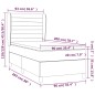 vidaXL Boxspringbett mit Matratze Dunkelgrün 90x200 cm Samt vidaXL Boxspringbett mit Matratze Dunkelgrün 90x200 cm Samt