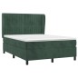 vidaXL Boxspringbett mit Matratze Dunkelgrün 140x200 cm Samt vidaXL Boxspringbett mit Matratze Dunkelgrün 140x200 cm Samt
