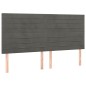 vidaXL Boxspringbett mit Matratze Dunkelgrau 200x200 cm Samt vidaXL Boxspringbett mit Matratze Dunkelgrau 200x200 cm Samt