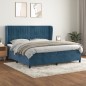 vidaXL Boxspringbett mit Matratze Dunkelblau 200x200 cm Samt vidaXL Boxspringbett mit Matratze Dunkelblau 200x200 cm Samt