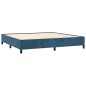 vidaXL Boxspringbett mit Matratze Dunkelblau 200x200 cm Samt vidaXL Boxspringbett mit Matratze Dunkelblau 200x200 cm Samt