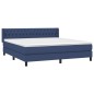 vidaXL Boxspringbett mit Matratze Blau 180x200 cm Stoff vidaXL Boxspringbett mit Matratze Blau 180x200 cm Stoff