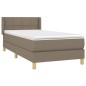 vidaXL Boxspringbett mit Matratze Taupe 90x200 cm Stoff vidaXL Boxspringbett mit Matratze Taupe 90x200 cm Stoff