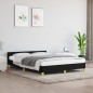 Bettgestell mit Kopfteil Schwarz 140x200 cm Stoff Bettgestell mit Kopfteil Schwarz 140x200 cm Stoff