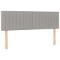 vidaXL Boxspringbett mit Matratze Hellgrau 140x200 cm Stoff vidaXL Boxspringbett mit Matratze Hellgrau 140x200 cm Stoff