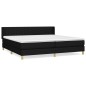 vidaXL Boxspringbett mit Matratze Schwarz 200x200 cm Stoff vidaXL Boxspringbett mit Matratze Schwarz 200x200 cm Stoff