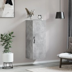 vidaXL Wandschrank Betongrau 34,5x34x90 cm Holzwerkstoff