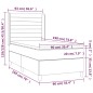 vidaXL Boxspringbett mit Matratze Hellgrau 90x190 cm Samt vidaXL Boxspringbett mit Matratze Hellgrau 90x190 cm Samt