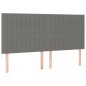 vidaXL Boxspringbett mit Matratze Dunkelgrau 200x200 cm Stoff vidaXL Boxspringbett mit Matratze Dunkelgrau 200x200 cm Stoff