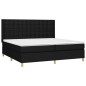 vidaXL Boxspringbett mit Matratze Schwarz 200x200 cm Stoff vidaXL Boxspringbett mit Matratze Schwarz 200x200 cm Stoff