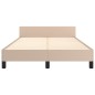 vidaXL Bettgestell mit Kopfteil Cappuccino-Braun 120x200 cm Kunstleder vidaXL Bettgestell mit Kopfteil Cappuccino-Braun 120x200 cm Kunstleder