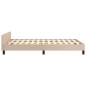 vidaXL Bettgestell mit Kopfteil Cappuccino-Braun 120x200 cm Kunstleder vidaXL Bettgestell mit Kopfteil Cappuccino-Braun 120x200 cm Kunstleder