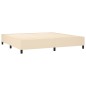 vidaXL Boxspringbett mit Matratze Creme 200x200 cm Stoff vidaXL Boxspringbett mit Matratze Creme 200x200 cm Stoff