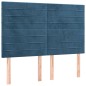 vidaXL Boxspringbett mit Matratze Dunkelblau 140x200 cm Samt vidaXL Boxspringbett mit Matratze Dunkelblau 140x200 cm Samt