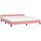 Bettgestell mit Kopfteil Rosa 160x200 cm Samt Bettgestell mit Kopfteil Rosa 160x200 cm Samt