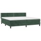 vidaXL Boxspringbett mit Matratze Dunkelgrün 200x200 cm Samt vidaXL Boxspringbett mit Matratze Dunkelgrün 200x200 cm Samt