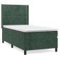 vidaXL Boxspringbett mit Matratze Dunkelgrün 90x200 cm Samt vidaXL Boxspringbett mit Matratze Dunkelgrün 90x200 cm Samt