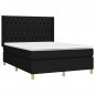 vidaXL Boxspringbett mit Matratze Schwarz 140x200 cm Stoff vidaXL Boxspringbett mit Matratze Schwarz 140x200 cm Stoff