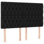 vidaXL Boxspringbett mit Matratze Schwarz 140x200 cm Stoff vidaXL Boxspringbett mit Matratze Schwarz 140x200 cm Stoff
