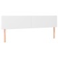 vidaXL Boxspringbett mit Matratze & LED Weiß 160x200 cm Kunstleder vidaXL Boxspringbett mit Matratze & LED Weiß 160x200 cm Kunstleder