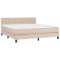 vidaXL Boxspringbett mit Matratze & LED Cappuccino-Braun 180x200cm vidaXL Boxspringbett mit Matratze & LED Cappuccino-Braun 180x200cm